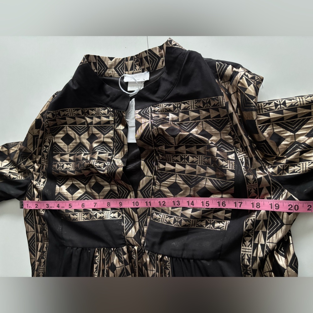 NWT Lace Black & Bronze Dress Size L - Picture 9 of 10